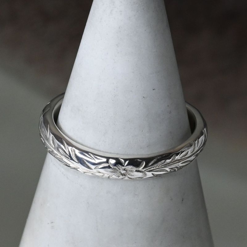 【研磨済】LION HEART ハワイアン リング シルバー925 19号 ライオンハート