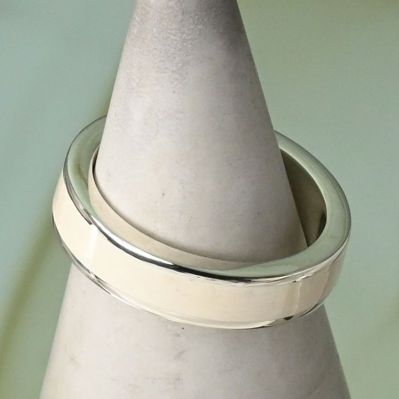 【研磨済】 JUSTIN DAVIS シルバー ホワイト リング 8号 ジャスティンデイビス 指輪