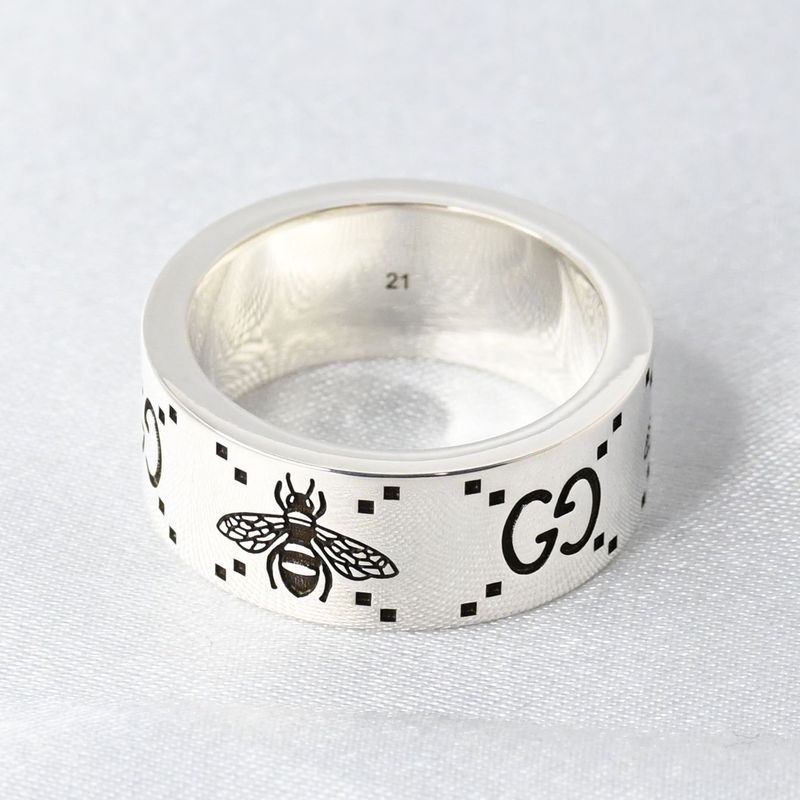 【新品仕上げ】GUCCI Bee リング GG ビー 蜂 サイズ21 箱 袋付き シルバー Ag925 指輪