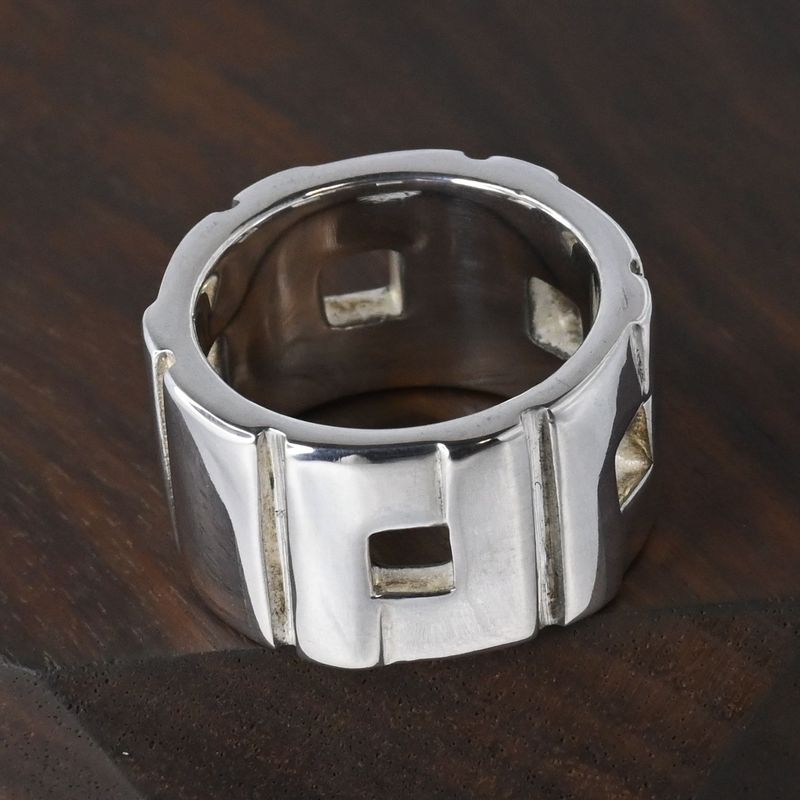 【研磨済】GUCCI ヘビーG モダニスト リング 13号 指輪 Ag925