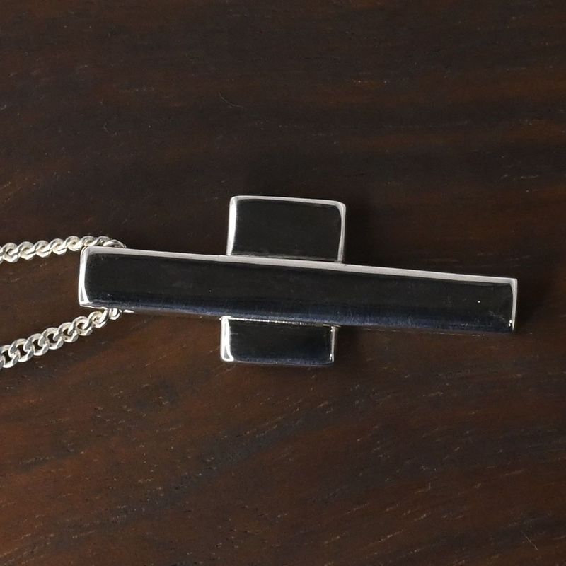 【研磨済】GUCCI セパレートクロス ネックレス 長さ40cm Ag925 グッチ