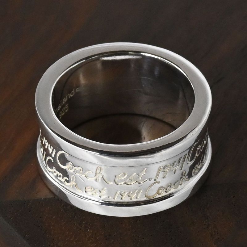 【研磨済】美品 COACH シルバー925 リング 14号 コーチ 指輪