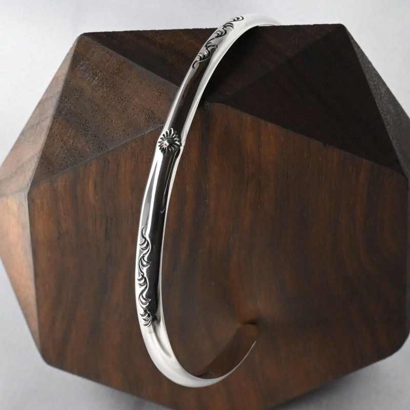 【研磨済】 ARIZONA FREEDOM バングル 唐草 太陽神 B-2b シルバー925