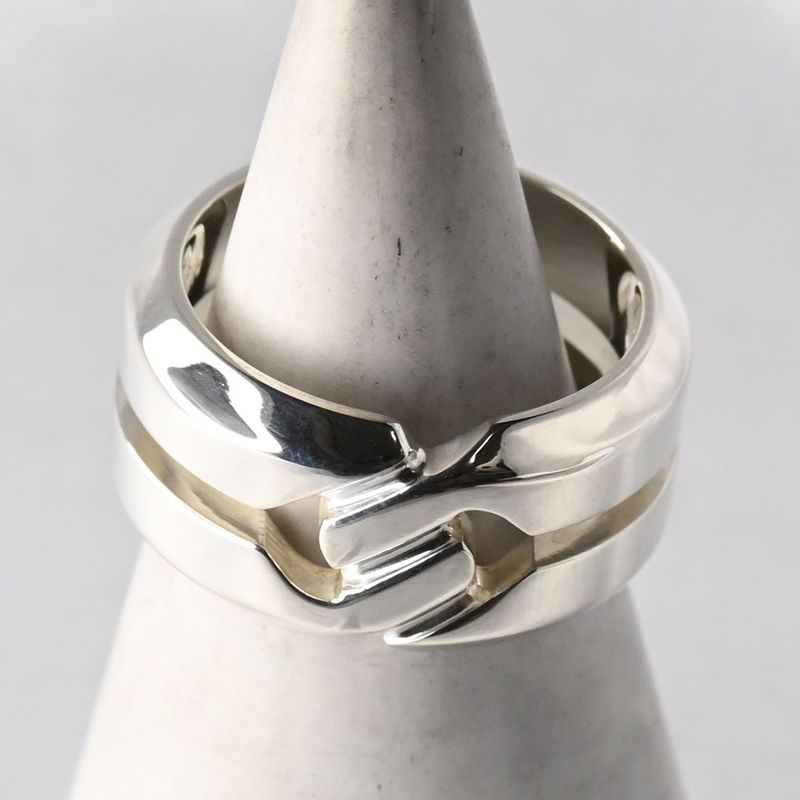 【新品仕上げ】美品 GUCCI インフィニティ ノット リング 指輪 サイズ12 シルバー Ag925 グッチ