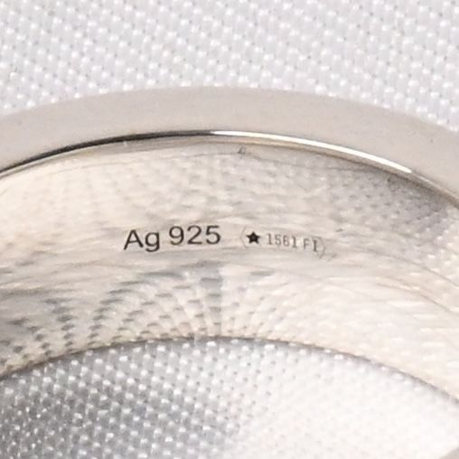 【研磨済】 GUCCI × Adidas シルバー リング 8.5号 Ag925 指輪 グッチ アディダス