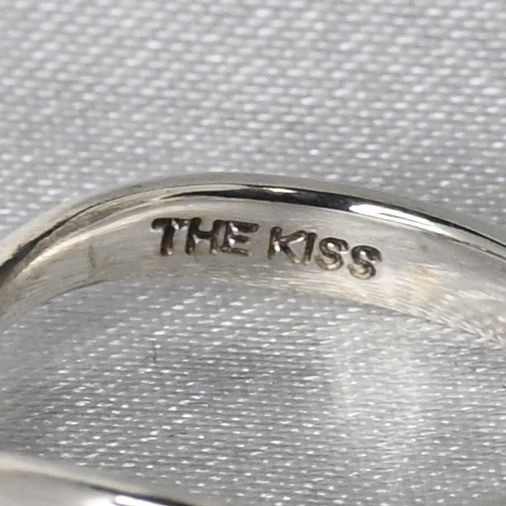 【研磨済】THE KISS リング 指輪 SILVER 9号 ピンクストーン