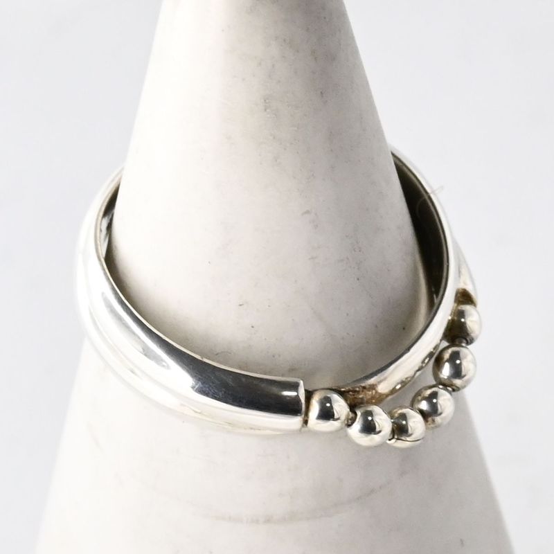 【研磨済】美品 4℃ ボールチェーン リング 12号  シルバー925 ヨンドシー 指輪