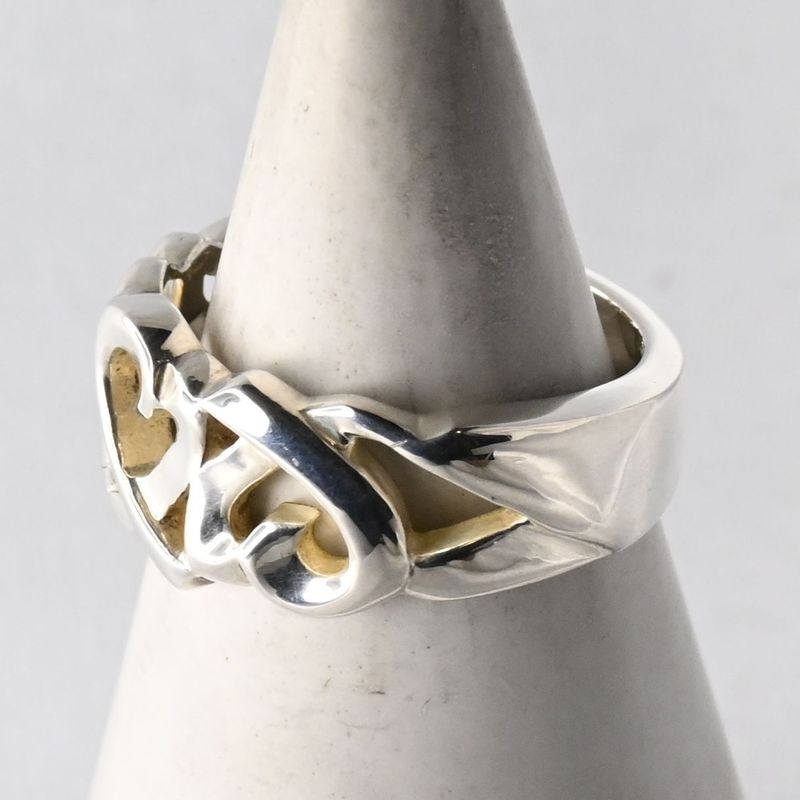 【新品仕上げ】TIFFANY＆Co. トリプルラビングハート リング 9号 ティファニー 指輪