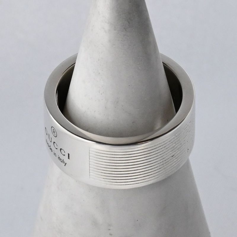 【研磨済】 GUCCI ロゴ リング SV925 シルバー 12.6号 指輪 グッチ