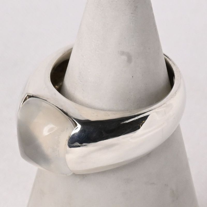 【研磨済】STAR JEWELRY クリアストーン リング 指輪 11号 シルバー925 美品