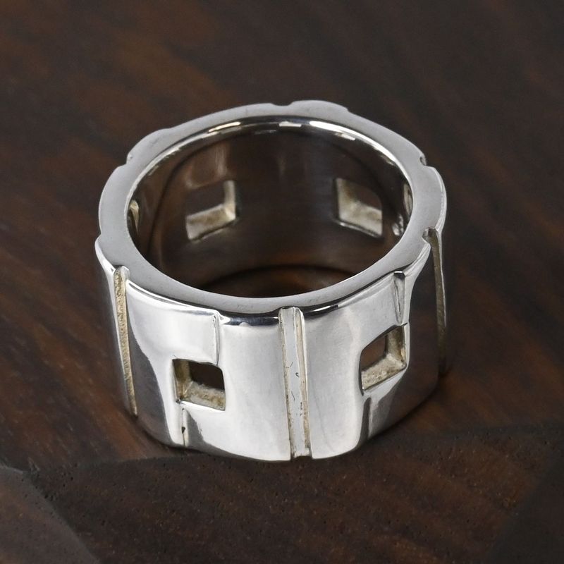 【研磨済】GUCCI ヘビーG モダニスト リング 13号 指輪 Ag925
