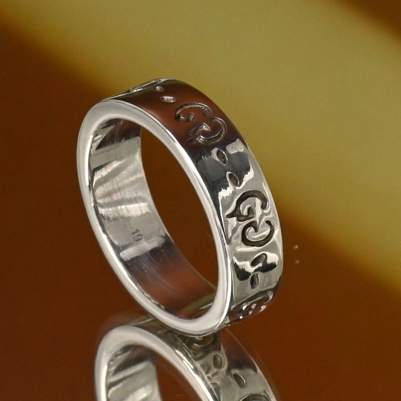 【研磨済】GUCCI ゴースト リング 17号 Ag925 美品 指輪 グッチ