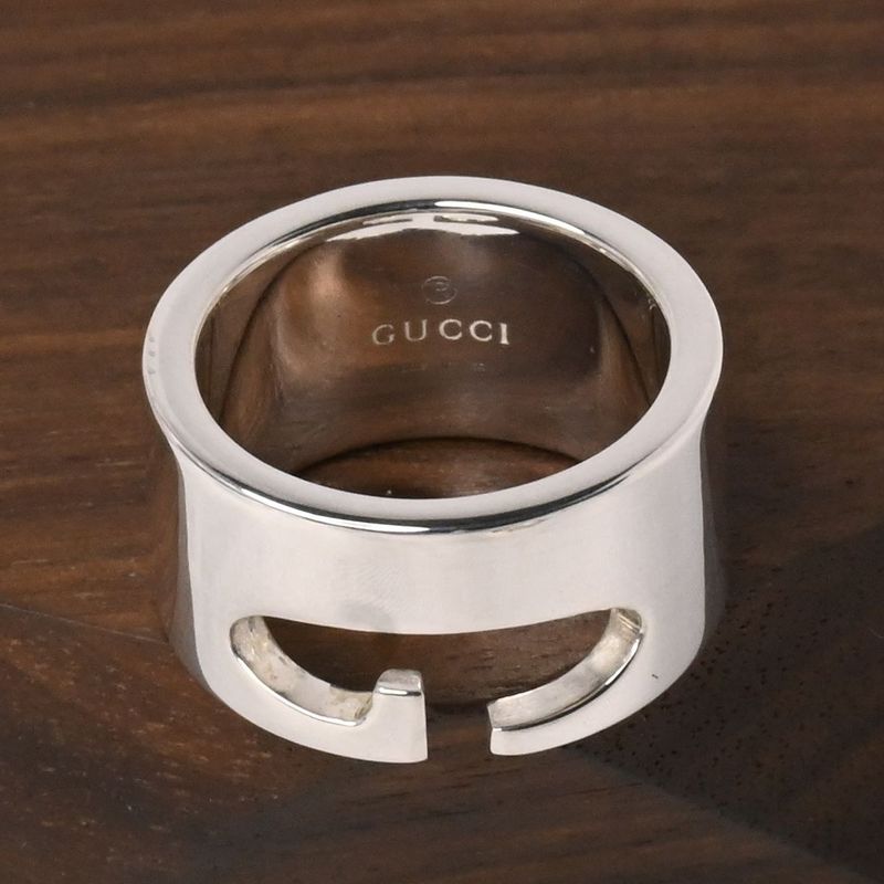 【研磨済】 GUCCI シルバー リング 7号 Ag925 指輪 グッチ ピンキー