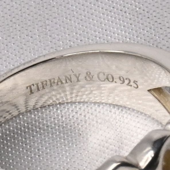 【研磨済】TIFFANY＆Co. トリプルラビングハート リング 9号 ティファニー 指輪