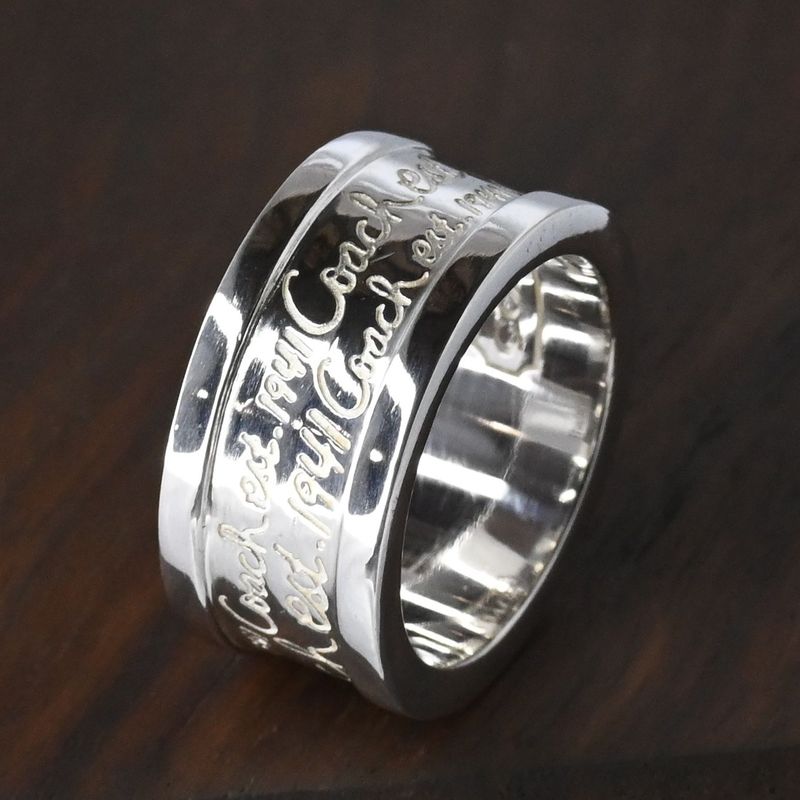 【研磨済】美品 COACH シルバー925 リング 14号 コーチ 指輪