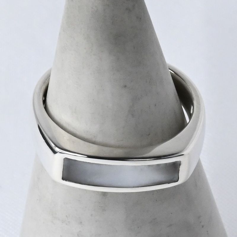 【研磨済】STAR JEWELRY シェル リング 指輪 10号 シルバー925 美品