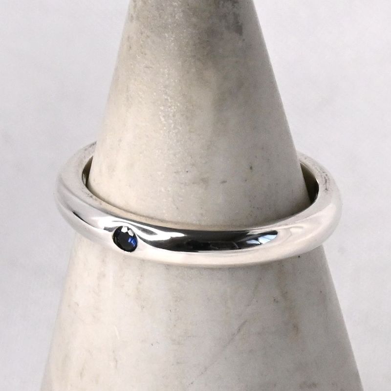 【研磨済】TIFFANY＆Co. スタッキングバンド リング サファイア 6.5号 ティファニー 指輪 シルバー925