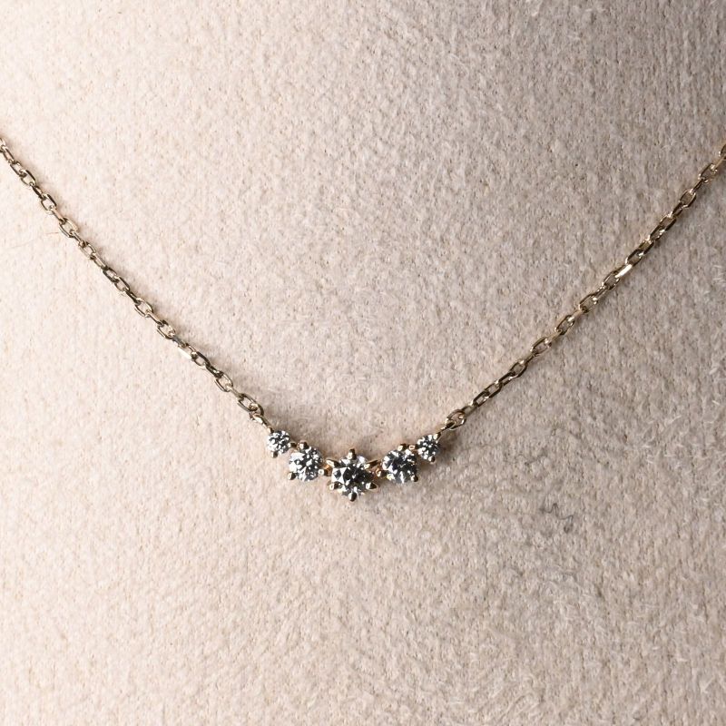 【研磨済】 canal 4℃ クリアストーン ネックレス 40cm SILVER シルバー カナルヨンドシー