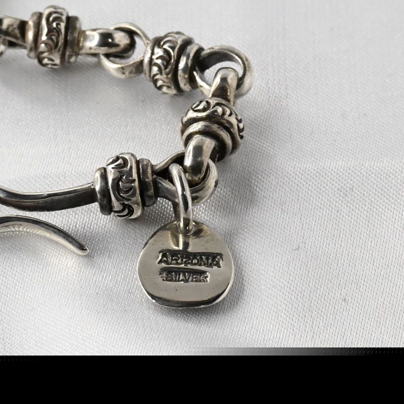 【研磨済】 ARIZONA FREEDOM ブレスレット 唐草 太陽神 23cm K18 シルバー925