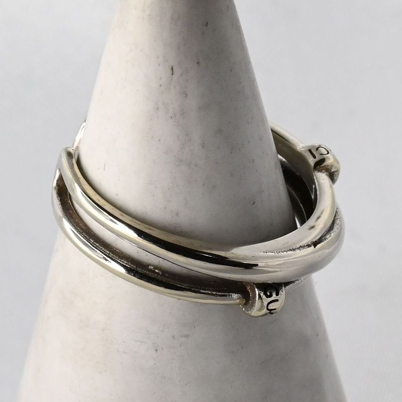 【研磨済】 GUCCI シルバー リング Ag925 14号 グッチ