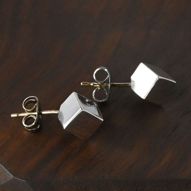 【研磨済】Calvin Klein スクエア ピアス 両耳用 ペア silver925 カルバン・クライン