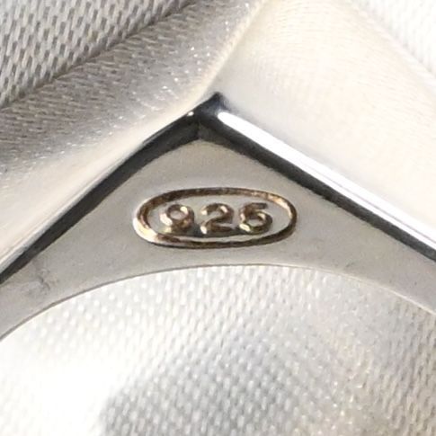 【研磨済】Salvatore Ferragamo スクエア リング シルバー925 11号 サルヴァトーレフェラガモ