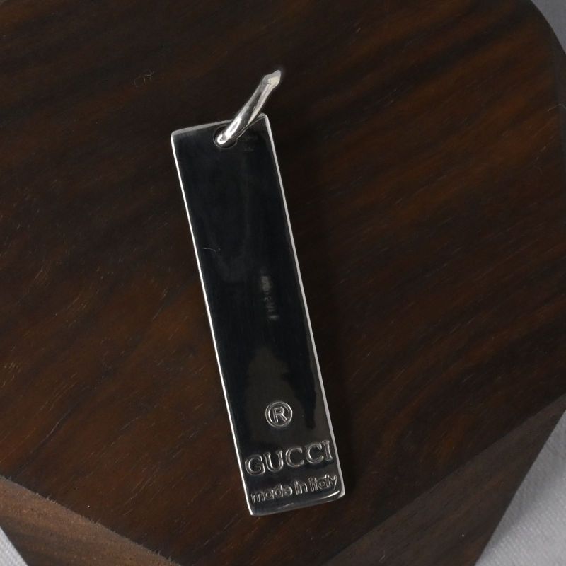 【研磨済】 GUCCI プレート ペンダント トップ Ag925 グッチ 重さ7g