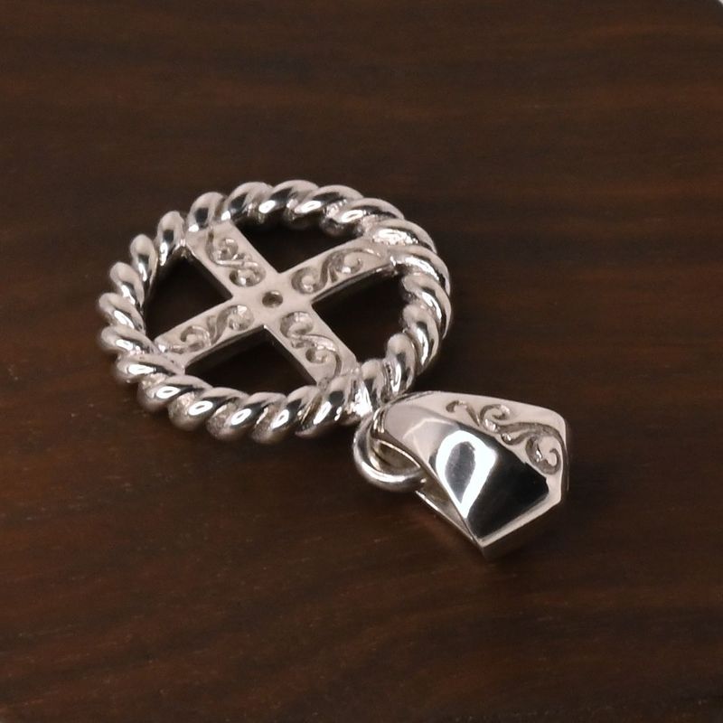 【研磨済】SAAD ホイール トップ シルバー925 ネックレスチャーム