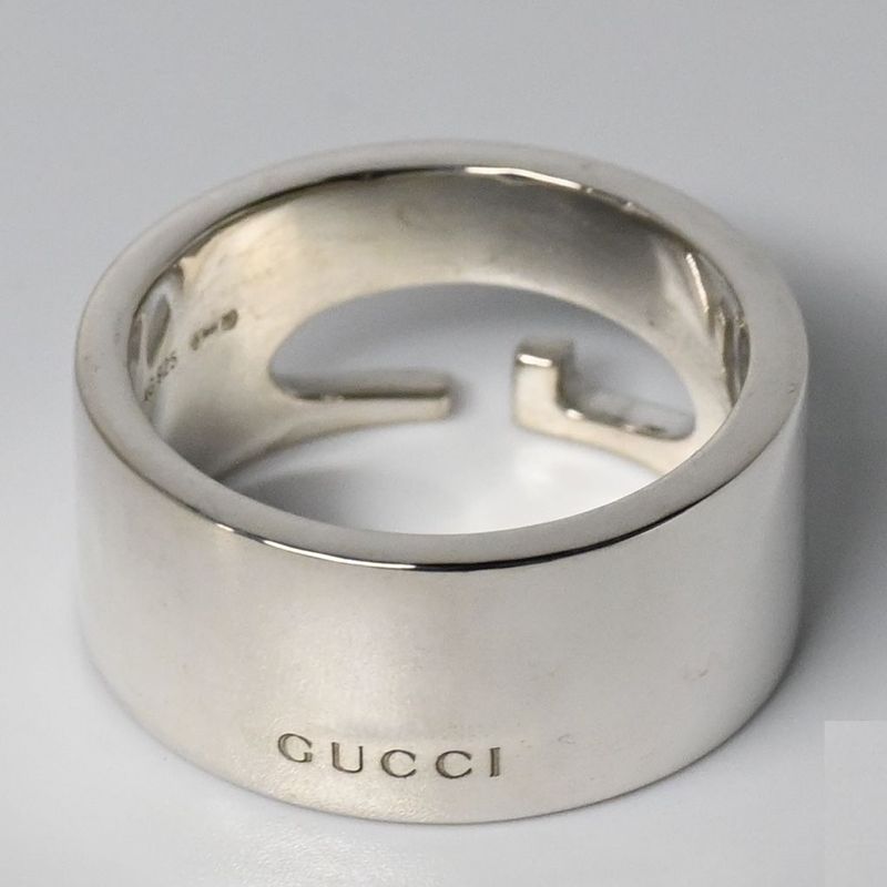 【新品仕上げ】美品 90’s オールドグッチ GUCCI  リング 指輪 16号 SV925 Ag925