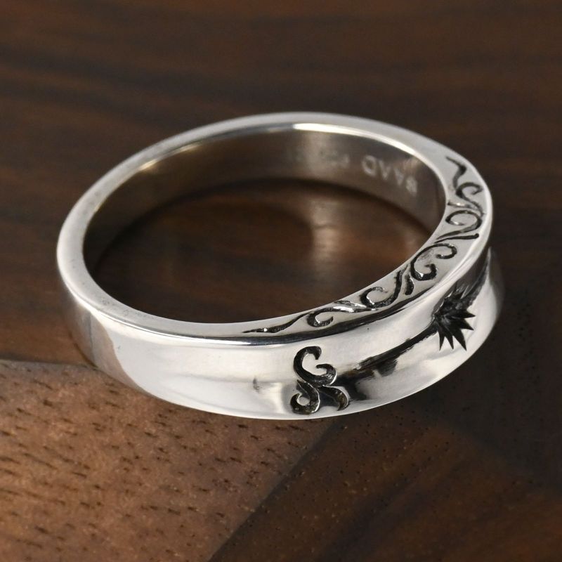 【新品仕上げ】SAAD リング 20.5号 シルバー925 太陽神 唐草