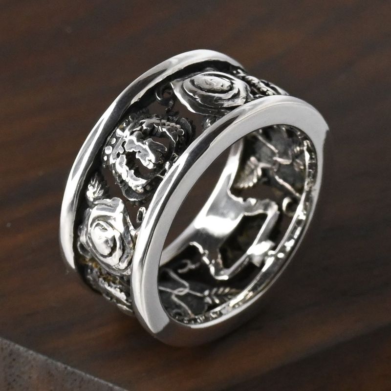 【研磨済】 JUSTIN DAVIS MY LOVE リング いぶし 15号 ジャスティンデイビス SRJ210 指輪 silver925