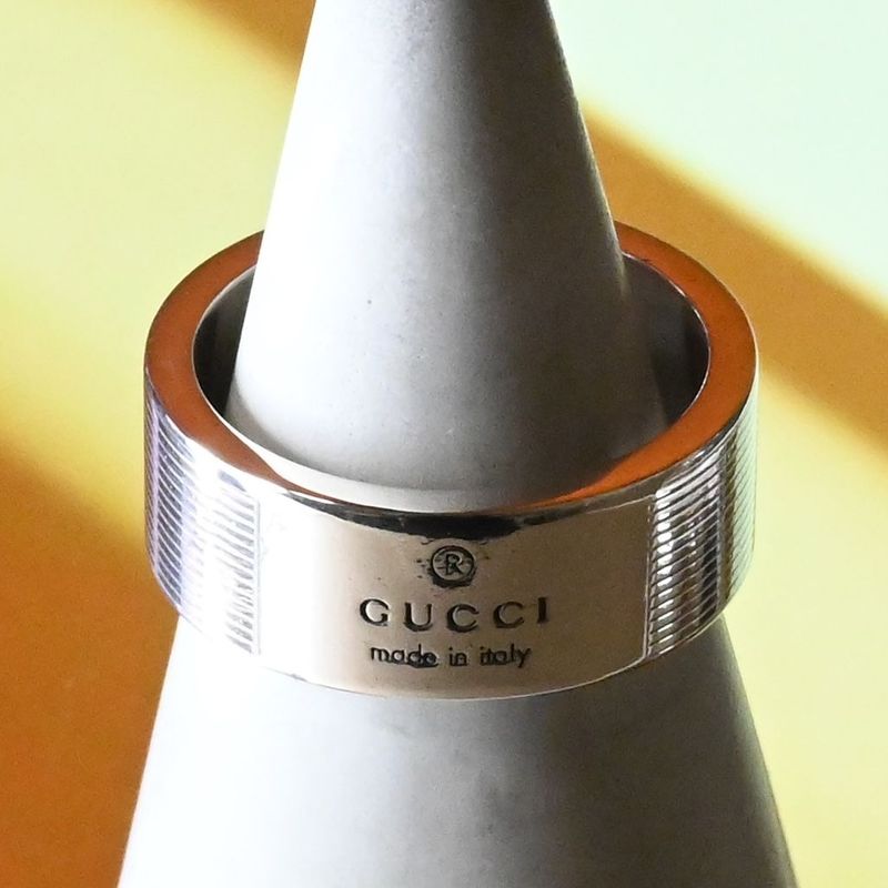 【研磨済】 GUCCI シルバー リング 16号 Ag925 指輪 グッチ