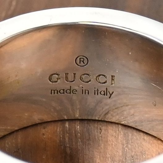【新品仕上げ】美品 GUCCI ブランデッド カットアウトG 7号 グッチ ピンキーリング
