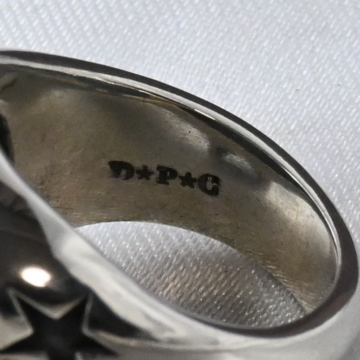 【研磨済】美品 シルバー925 スカル リング 10号