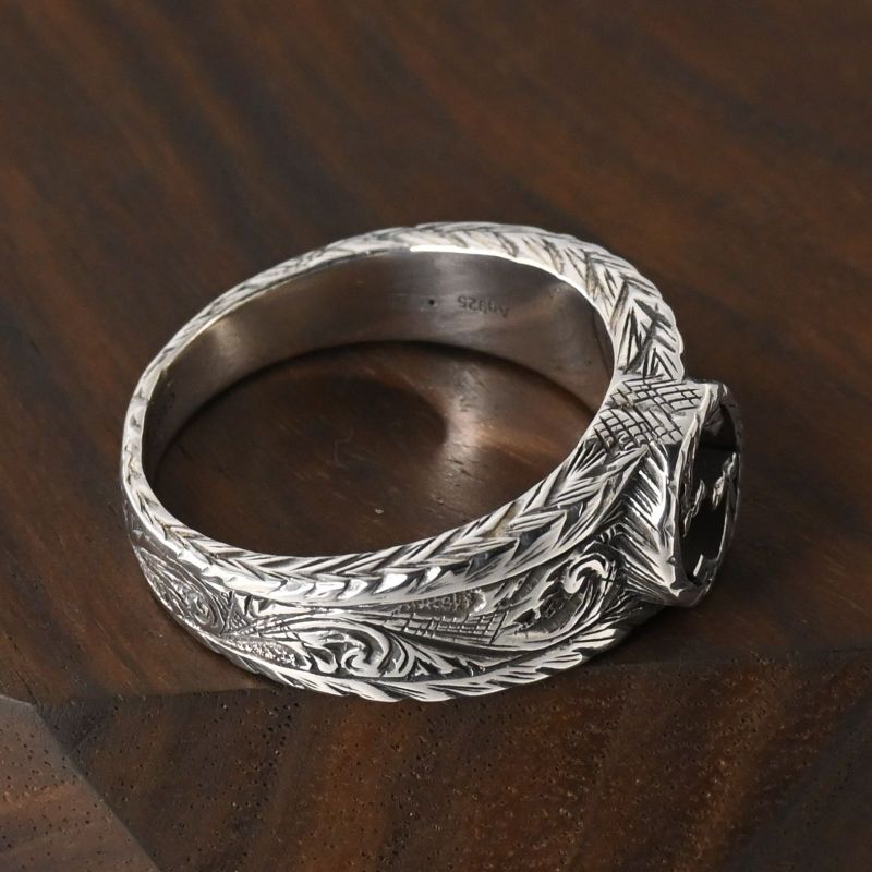 【研磨済】美品 GUCCI インターロッキングG アラベスク リング サイズ19