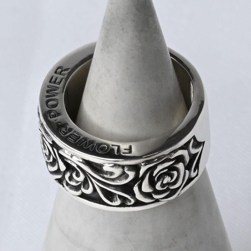 【研磨済】JUSTIN DAVIS FLOWER POWER リング 7号 ジャスティンデイビス SRJ302 指輪