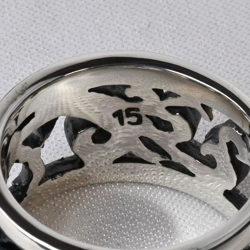 【研磨済】SAAD リング 太陽神 唐草 14.5号 シルバー925 指輪