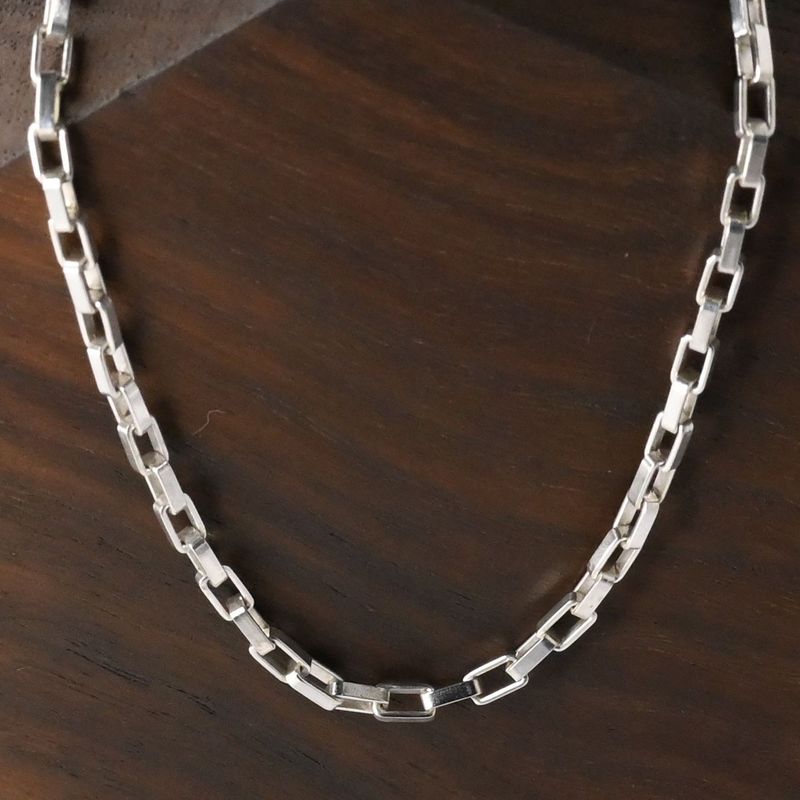 【研磨済】 GUCCI ベネチアン チェーン ネックレス 42cm 幅2mm グッチ シルバー925