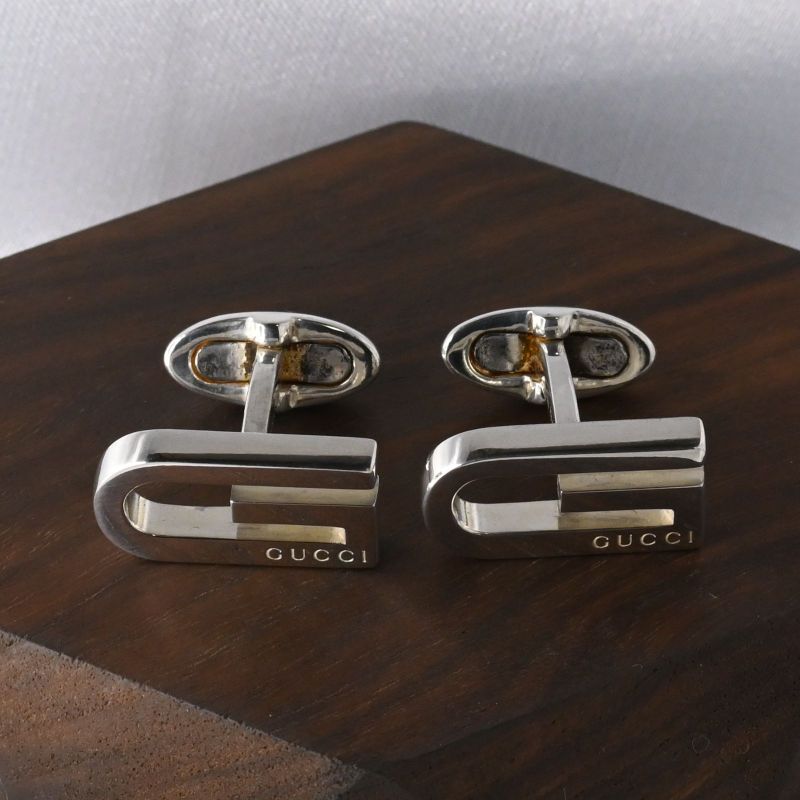 【研磨済】GUCCI カフス シルバー カフリンクス Ag925 グッチ