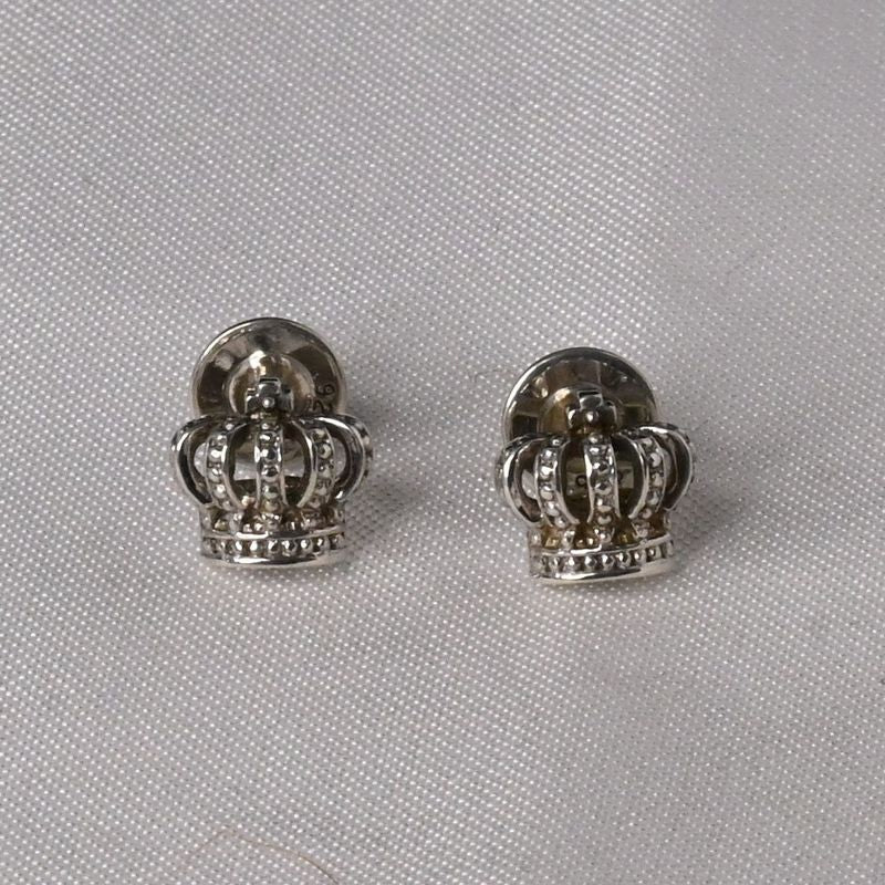 【研磨済】JUSTIN DAVIS TINY CROWN EARRING ピアス ペア SEJ016 シルバー925 タイニー クラウン イヤリング スタッド ジャスティンデイビス
