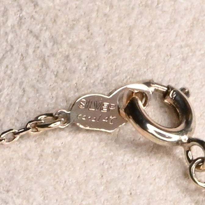 【研磨済】 canal 4℃ クリアストーン ネックレス 40cm SILVER シルバー カナルヨンドシー