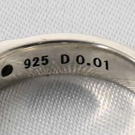 【研磨済】 JUSTIN DAVIS CHELSEA リング 7号 SRJ773A ジャスティンデイビス 指輪 シルバー925 ダイヤモンド スタッズ