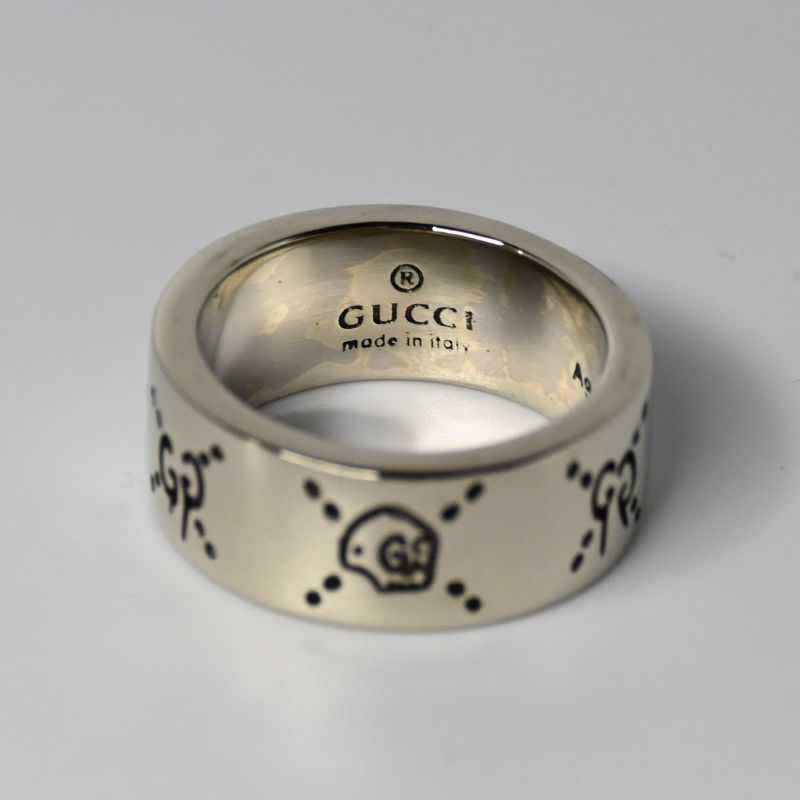 【研磨済】GUCCI ゴースト リング 14号 Ag925 指輪 グッチ