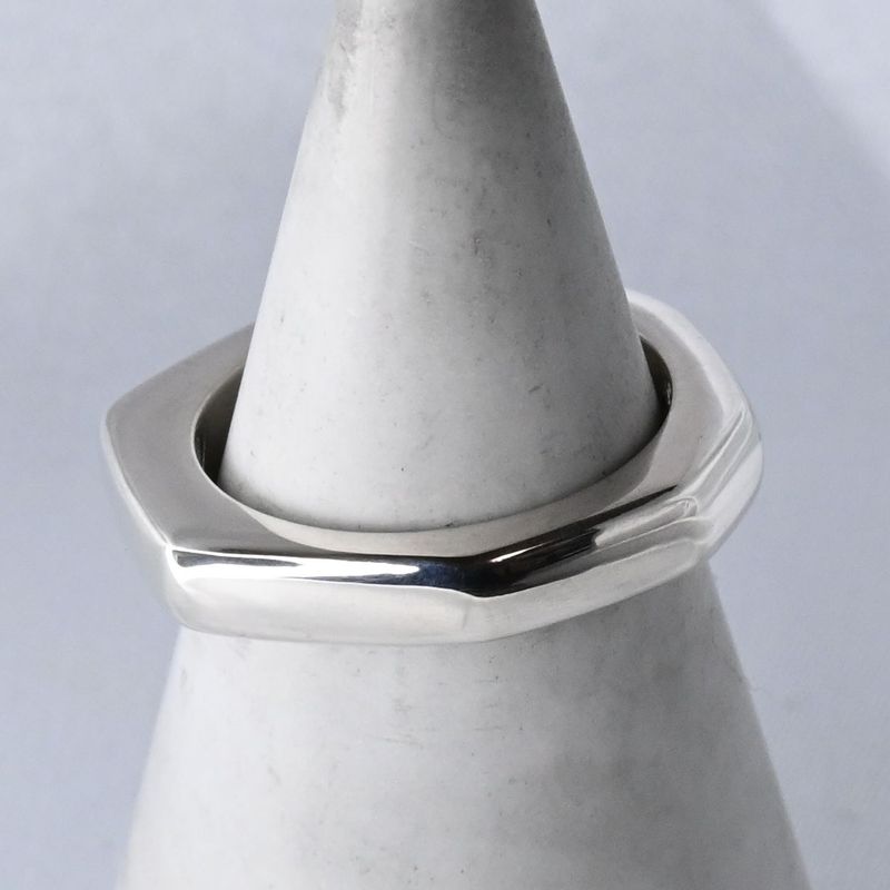 【新品仕上げ】美品 90’s オールドグッチ GUCCI オクタゴン ナット リング 指輪 12.5号 Ag925