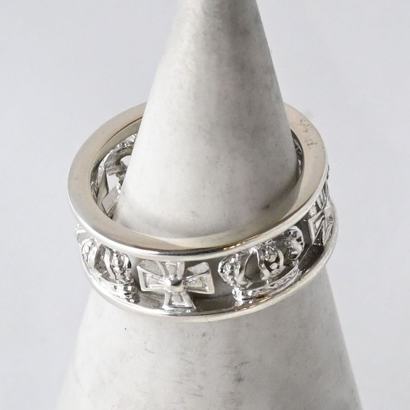 【研磨済】 JUSTIN DAVIS MEDIEVAL WEDDING BAND リング/KIDS 6号 シャイニー SRJ2011 ジャスティンデイビス 指輪 クラウン 王冠 シルバー925