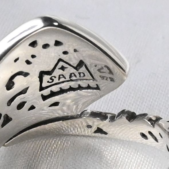 【研磨済】SAAD アラベスク サンシンボル リング 21号 R-64-S シルバー925 太陽神 唐草