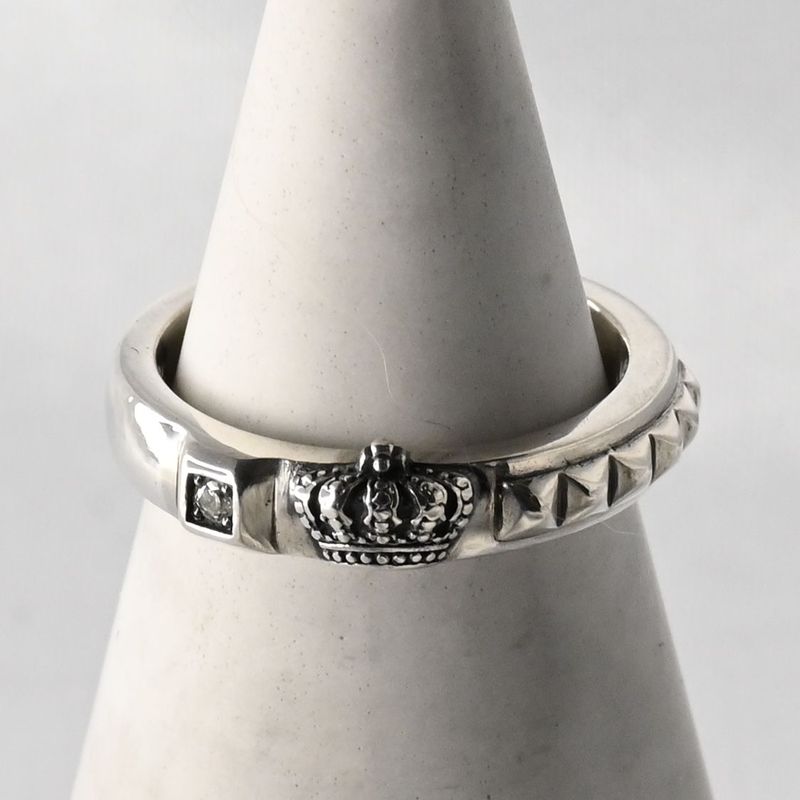 【研磨済】 JUSTIN DAVIS CHELSEA リング 7号 SRJ773A ジャスティンデイビス 指輪 シルバー925 ダイヤモンド スタッズ