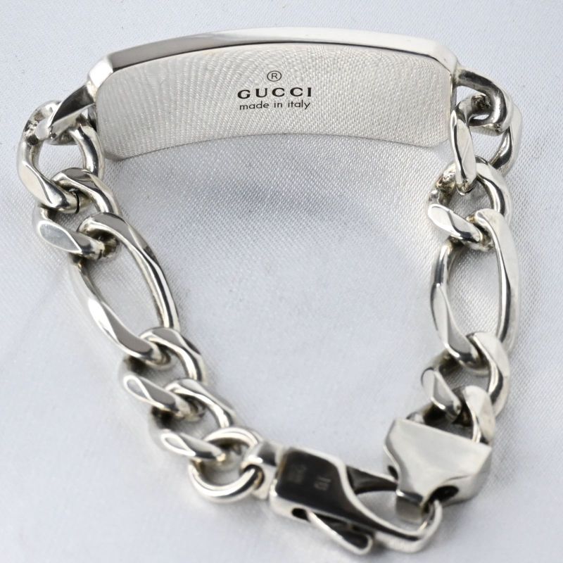 【研磨済】美品 GUCCI GG Bee エングレービング ブレスレット サイズ16 ビー 蜂 シルバー Ag925 グッチ