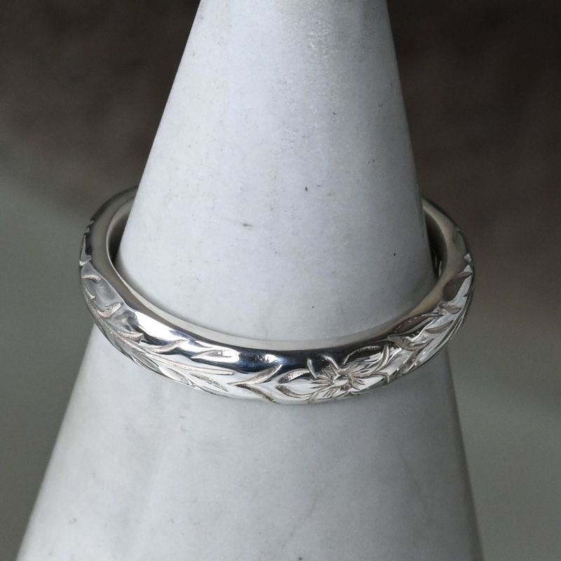 【研磨済】LION HEART ハワイアン リング シルバー925 19号 ライオンハート