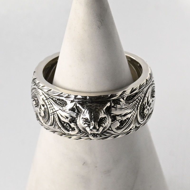 【研磨済】美品 GUCCI キャットヘッド リング 指輪 サイズ20 シルバー Ag925 グッチ